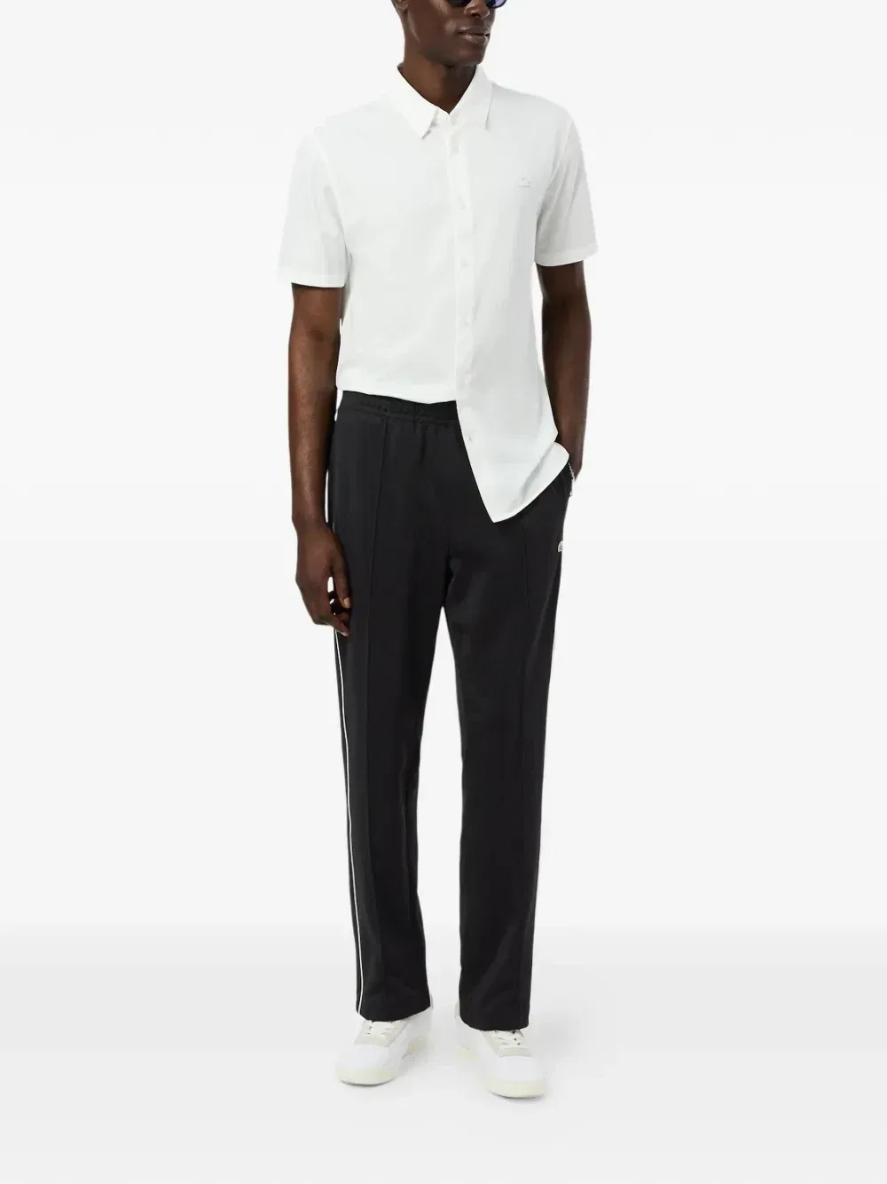 Спортивные брюки с боковыми полосками Lacoste, черный — фото 2
