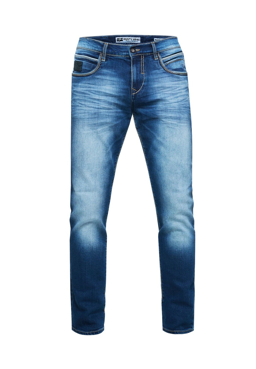

Джинсы TOYAMA с крутыми контрастными швами RUSTY NEAL, цвет Dark Blue Used