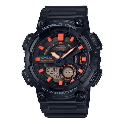 

Часы CASIO Solar Powered Waterproof Sports Mens Black Analog/Digital Combo, черный