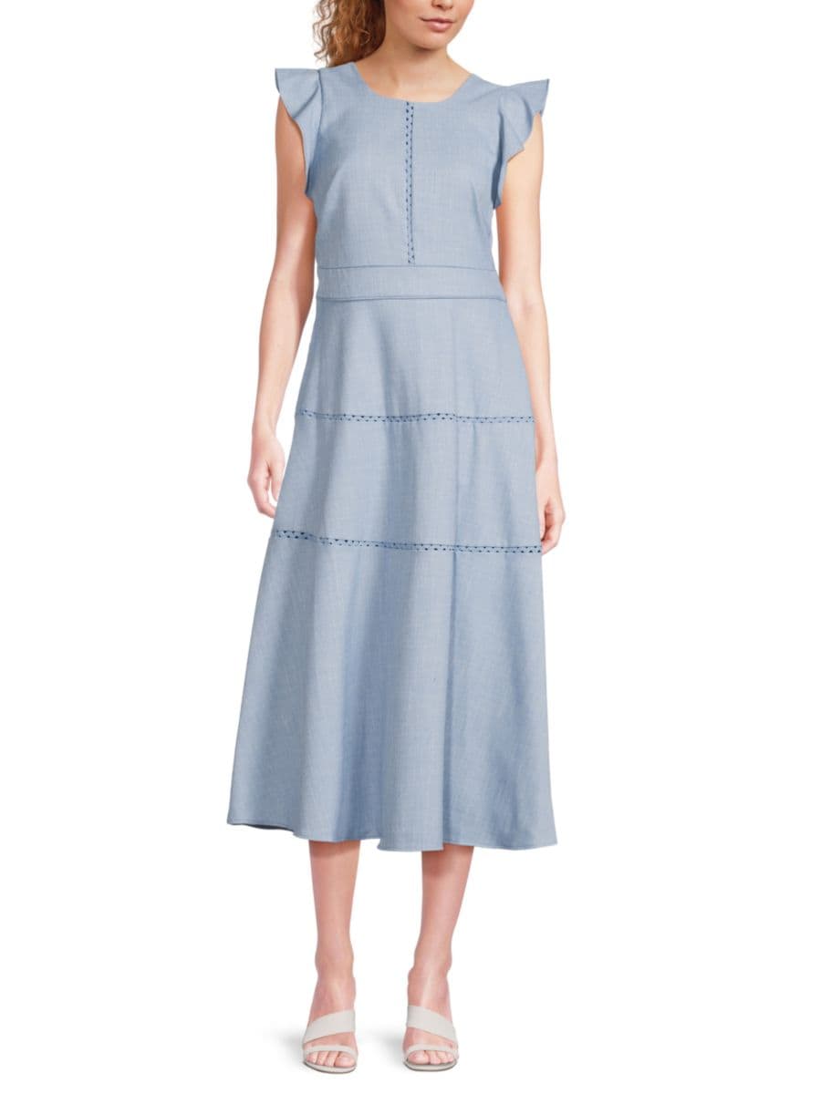 

Платье миди с рукавами-крылышками Karl Lagerfeld Paris, цвет Chambray Blue