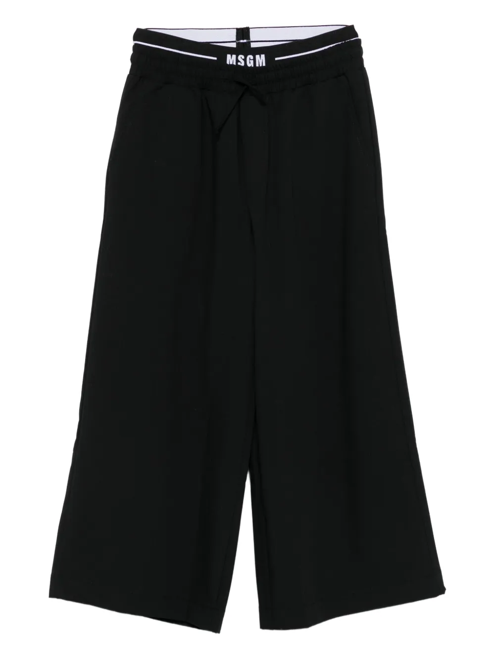 

Брюки с логотипом на резинке MSGM Kids, черный