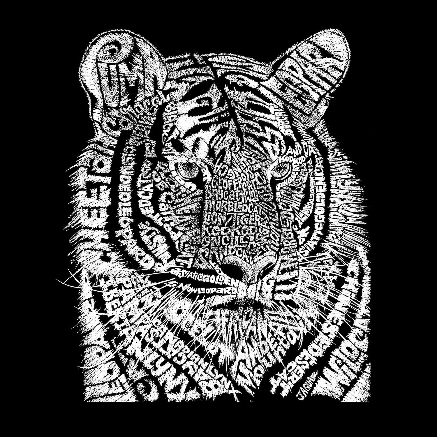 

Big Cats - мужская футболка с рисунком Word Art LA Pop Art, серый