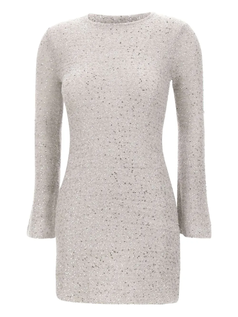 

Мини-платье Marella с пайетками и рукавами-колокол, нейтральный