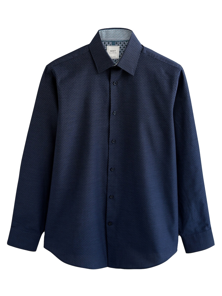 

Рубашка на пуговицах классического кроя Next, темно-синий