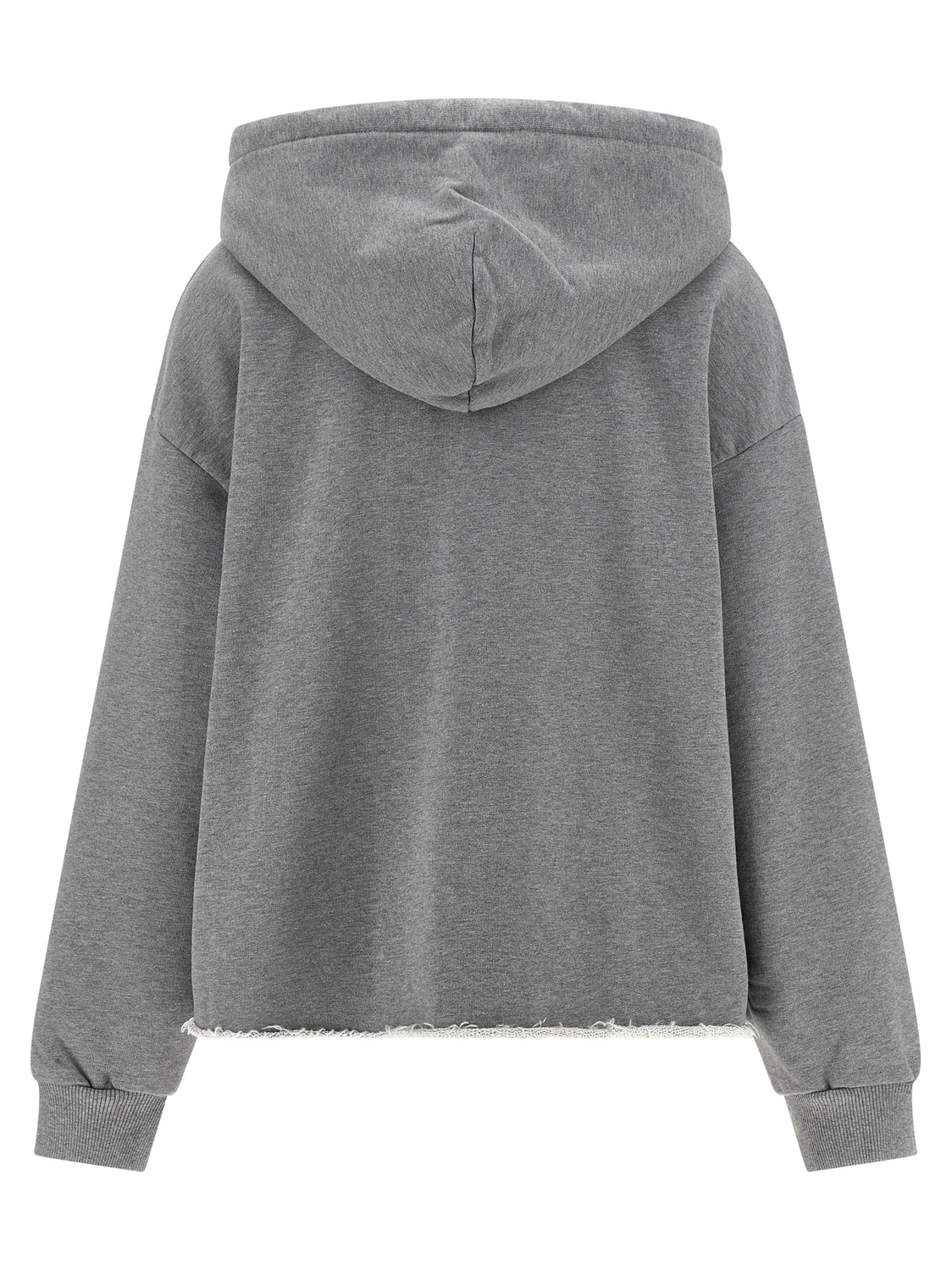 Худи с эффектом распыления и числовым логотипом MM6 MM6 Maison Margiela, серый — фото 2