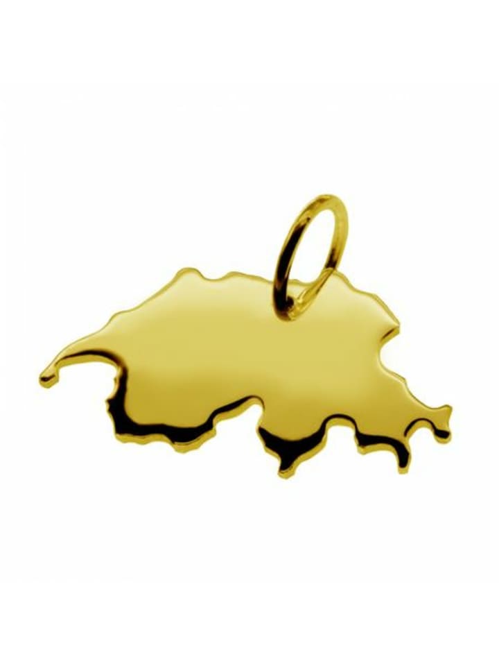 

Schmuckador Кулон с изображением карты Швейцарии из цельного желтого золота 333 пробы