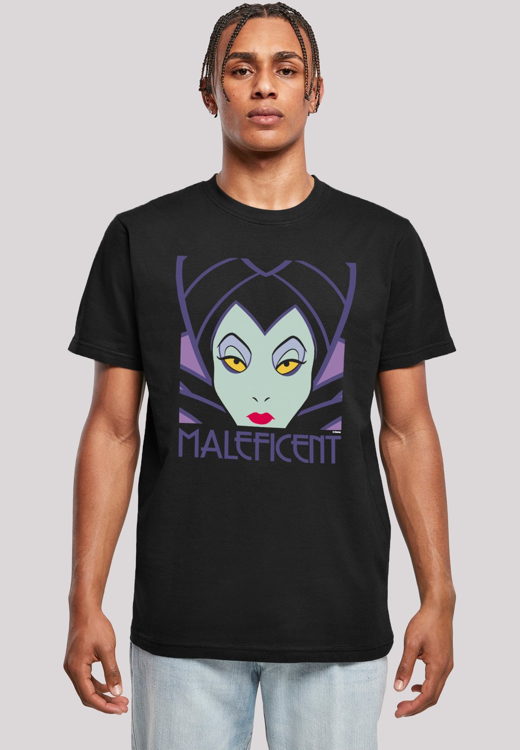 

Футболка с принтом DISNEY MALEFICENT CROPPED HEAD F4NT4STIC, черный