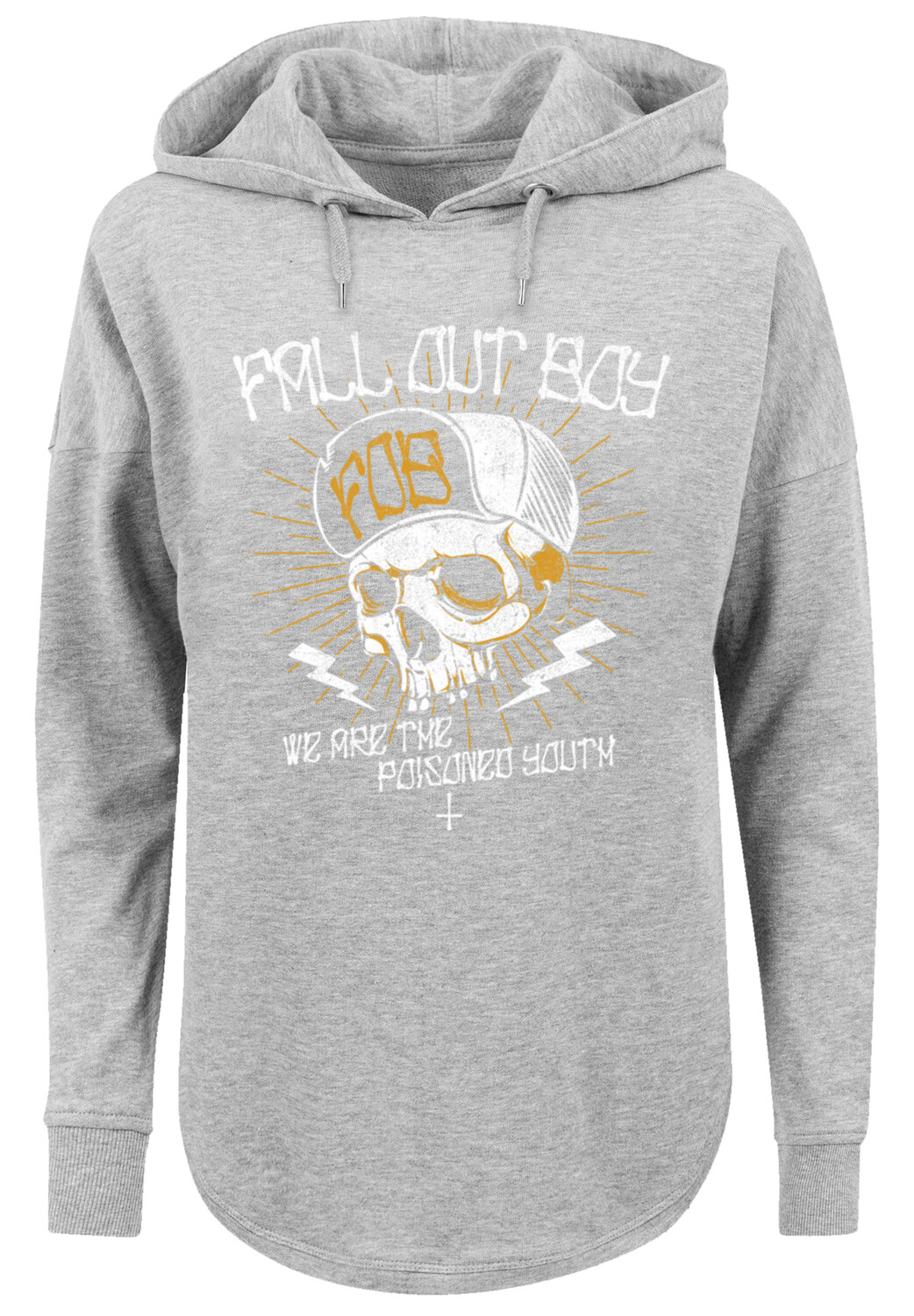 

Свитер F4NT4STIC Oversized Hoodie Fall Out Boy Chest Youth Skull, серый