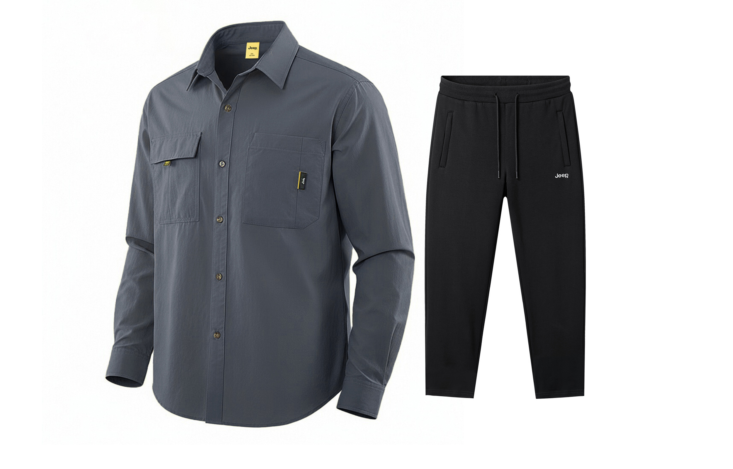 

Уличная повседневная одежда Unisex Jeep, темно-серый+черный casual pants