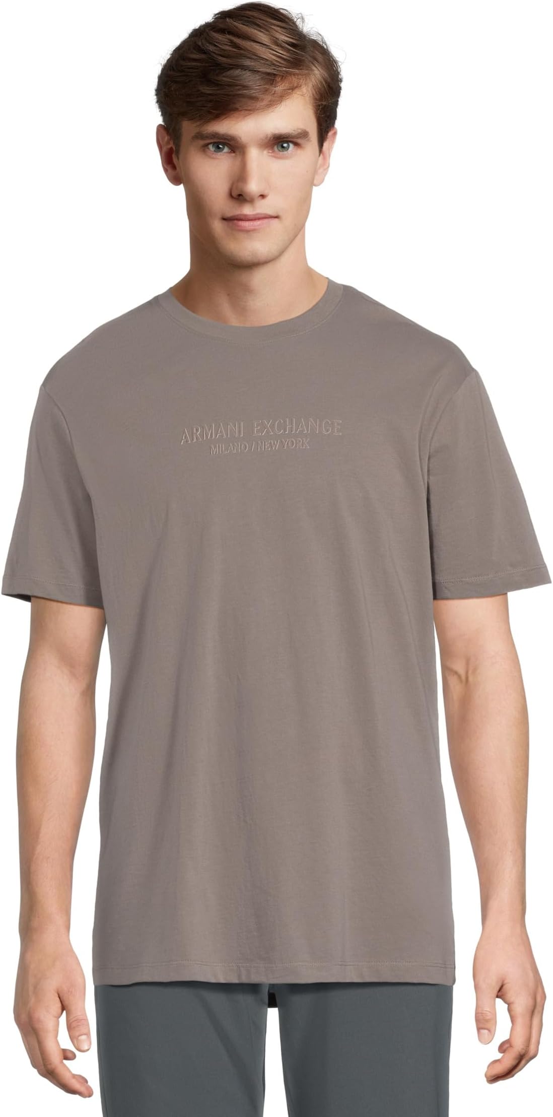 

Футболка Armani Exchange Milano/New York Logo T-shirt, цвет Dark Gull Gray