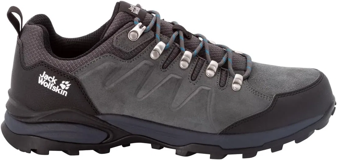 Мужские прогулочные туфли Jack Wolfskin Refugio Texapore Low M, Grey Black
