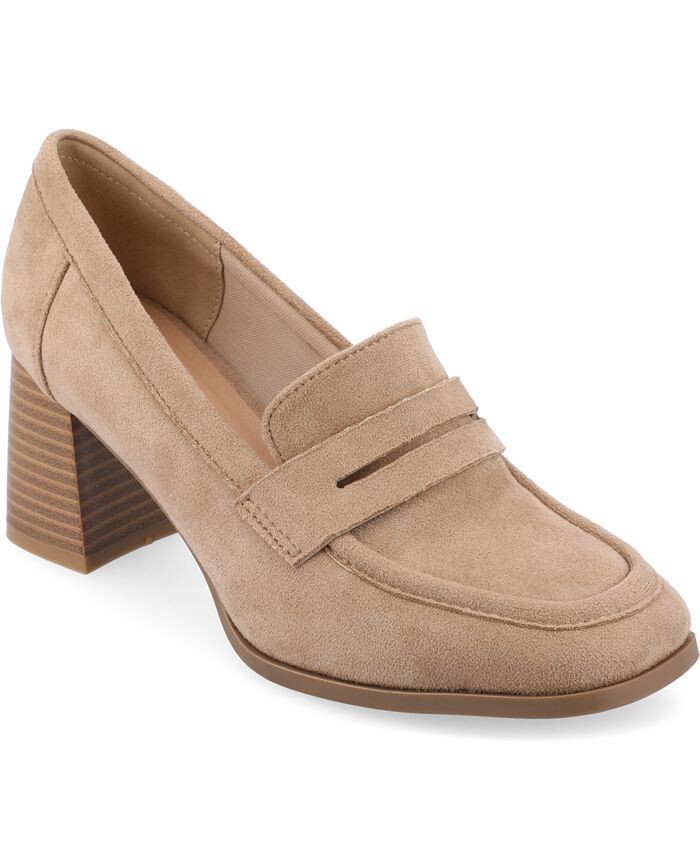 Женские туфли-лодочки Malleah Tru Comfort из пенопласта на многоуровневом каблуке Journee Collection, цвет Taupe