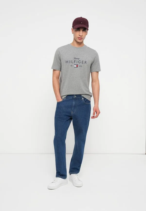 Футболка с графическим логотипом, круглый вырез, принт. Tommy Hilfiger, Medium Grey Heather — фото 2