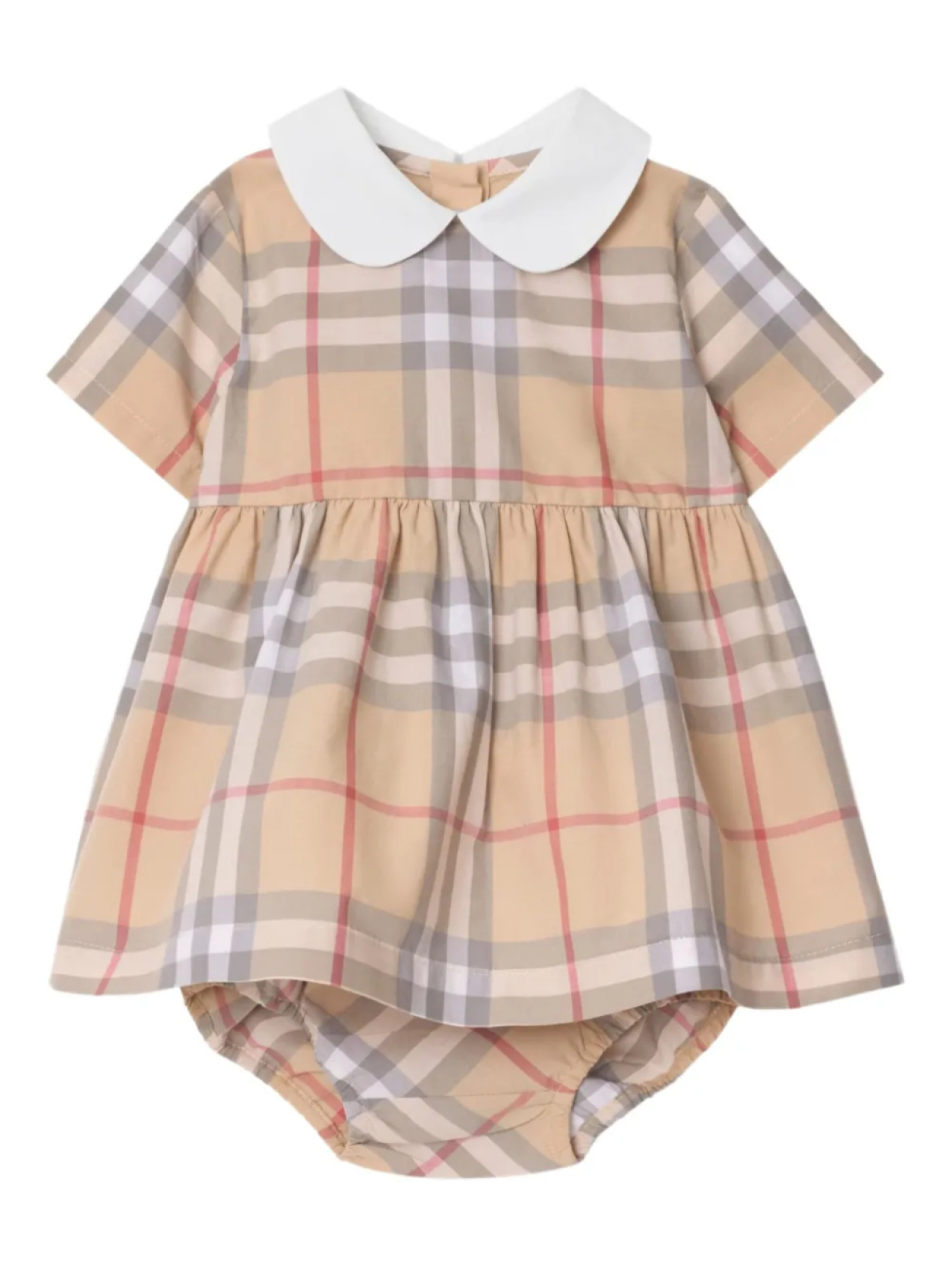 

Платье Burberry Kids из поплина, нейтральный