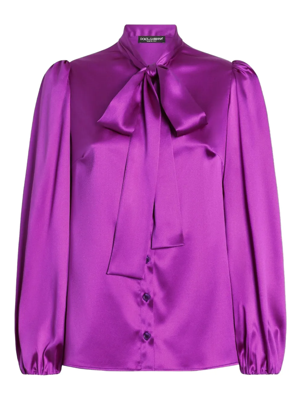 

Атласная рубашка Dolce & Gabbana, фиолетовый