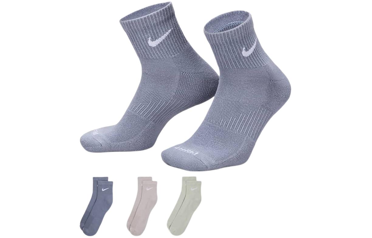 

Nike Носки унисекс до середины голени, 3 пары, серые, сланцево-голубые
