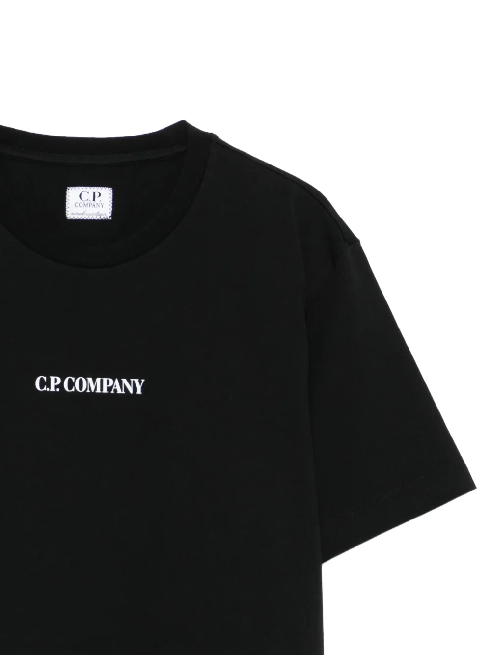 Футболка с круглым вырезом и вышитым логотипом C.P. Company Kids, черный — фото 3