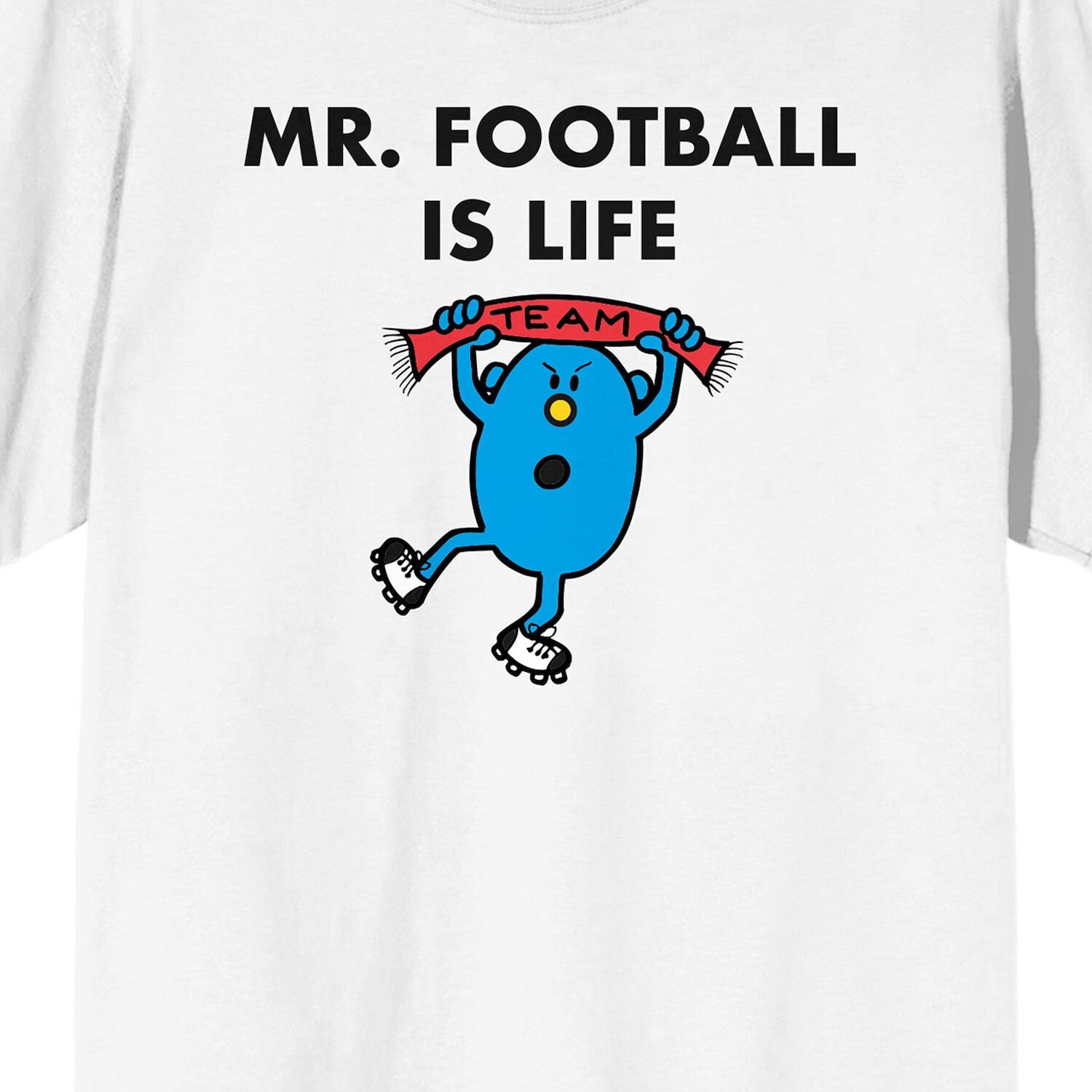 

Мужская футболка с рисунком Mr. Men And Little Miss Meme "Mr. Football Is Life" Licensed Character