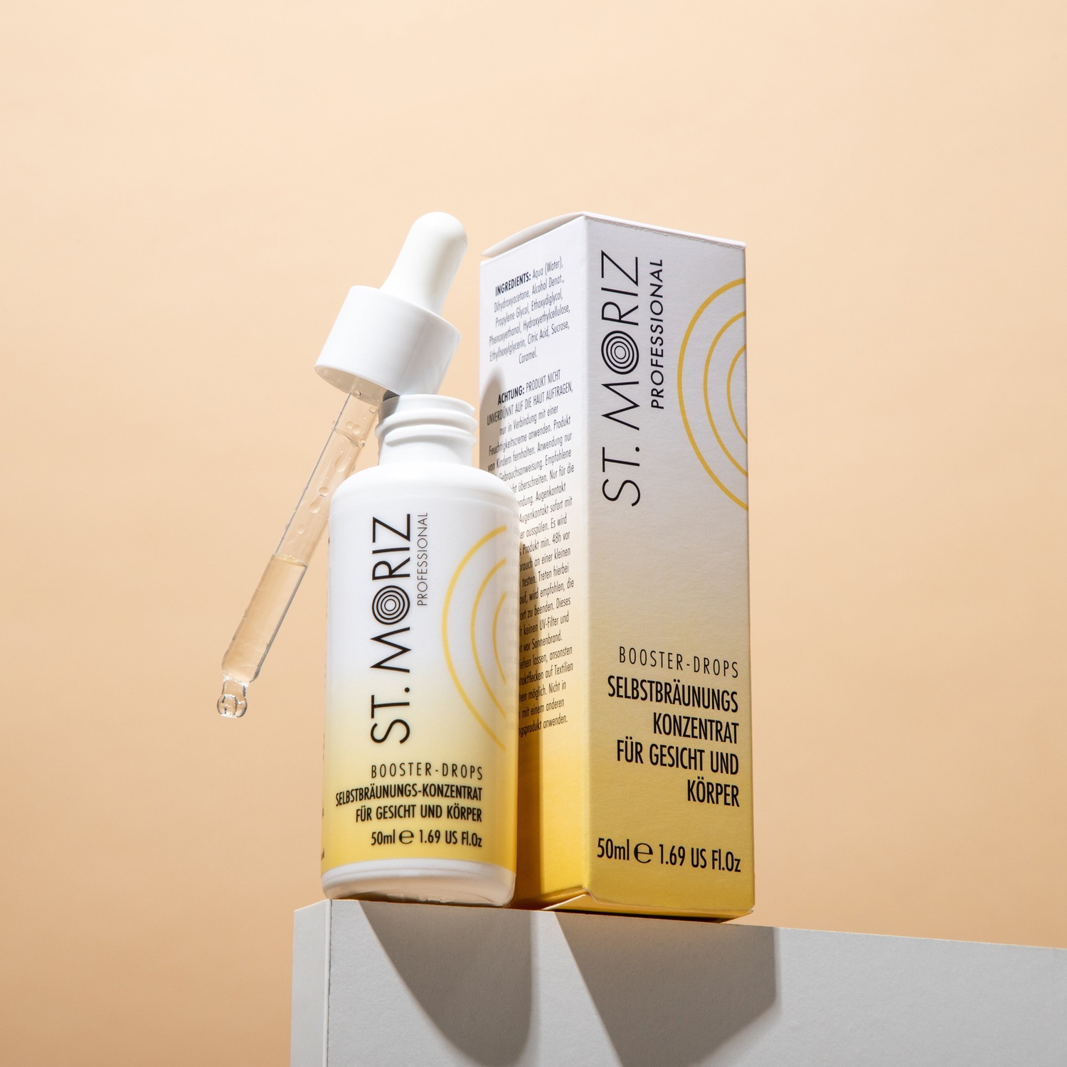 Средство для загара professional booster drops - selbstbräunungskonzentrat für gesicht und körper St Moriz, объем 50мл — фото 2
