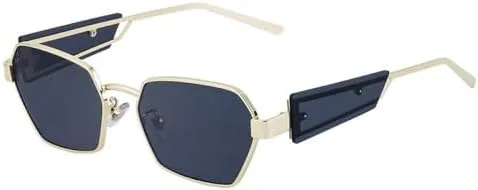 

Модные солнцезащитные очки с многоугольной оправой для женщин (2027 год), стильные солнцезащитные очки с узкой геометрической оправой для мужчин MTZJH, C1goldgray