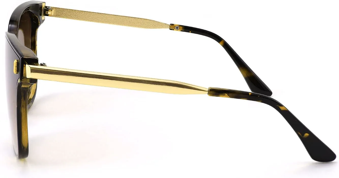 

FEISEDY Женские модные круглые солнцезащитные очки с квадратной формой, стильные, классические, элегантные, с защитой от УФ-излучения UV400, B2797, Leopard