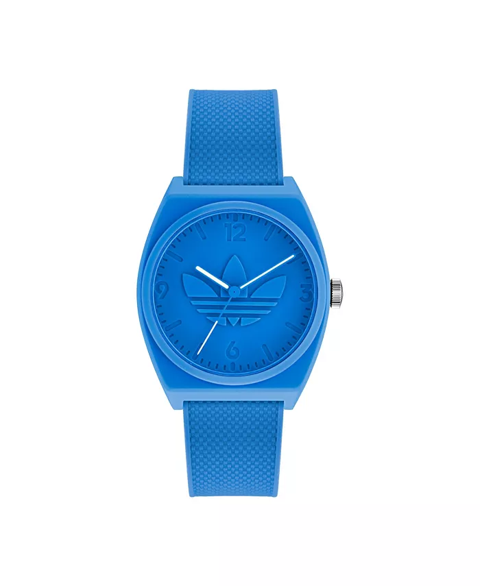 

Унисекс-часы Three Hand Project с синим ремешком из смолы, 38 мм adidas