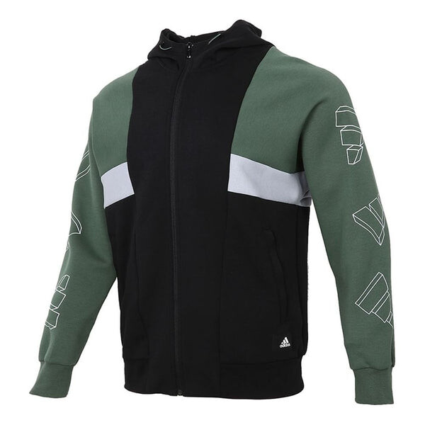 

Куртка adidas Ub Tt Deco Casual Sports Colorblock Knit Hooded Jacket Black, черный