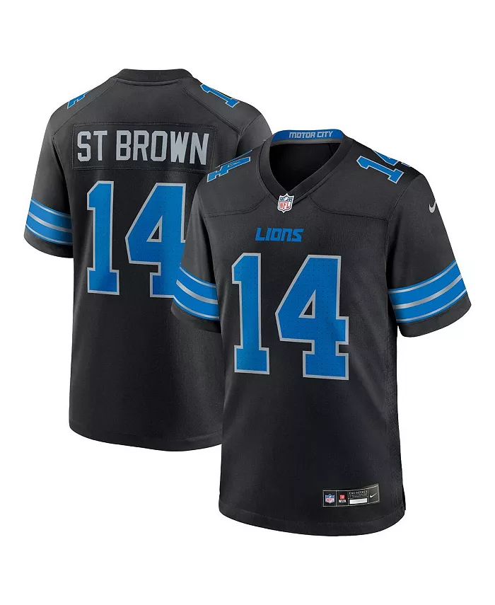 

Мужская игровая джерси Amon-Ra St. Brown Detroit Lions 2nd Alternate Nike, черный
