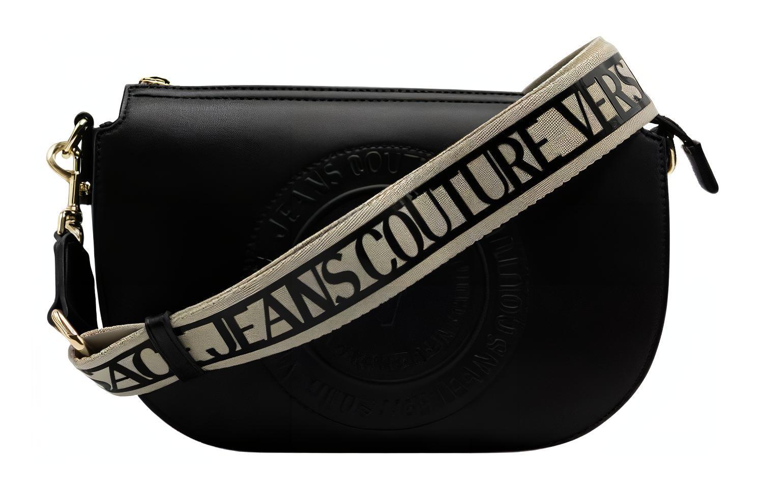 

VERSACE JEANS COUTURE Полиэстеровая сумка через плечо женская черная