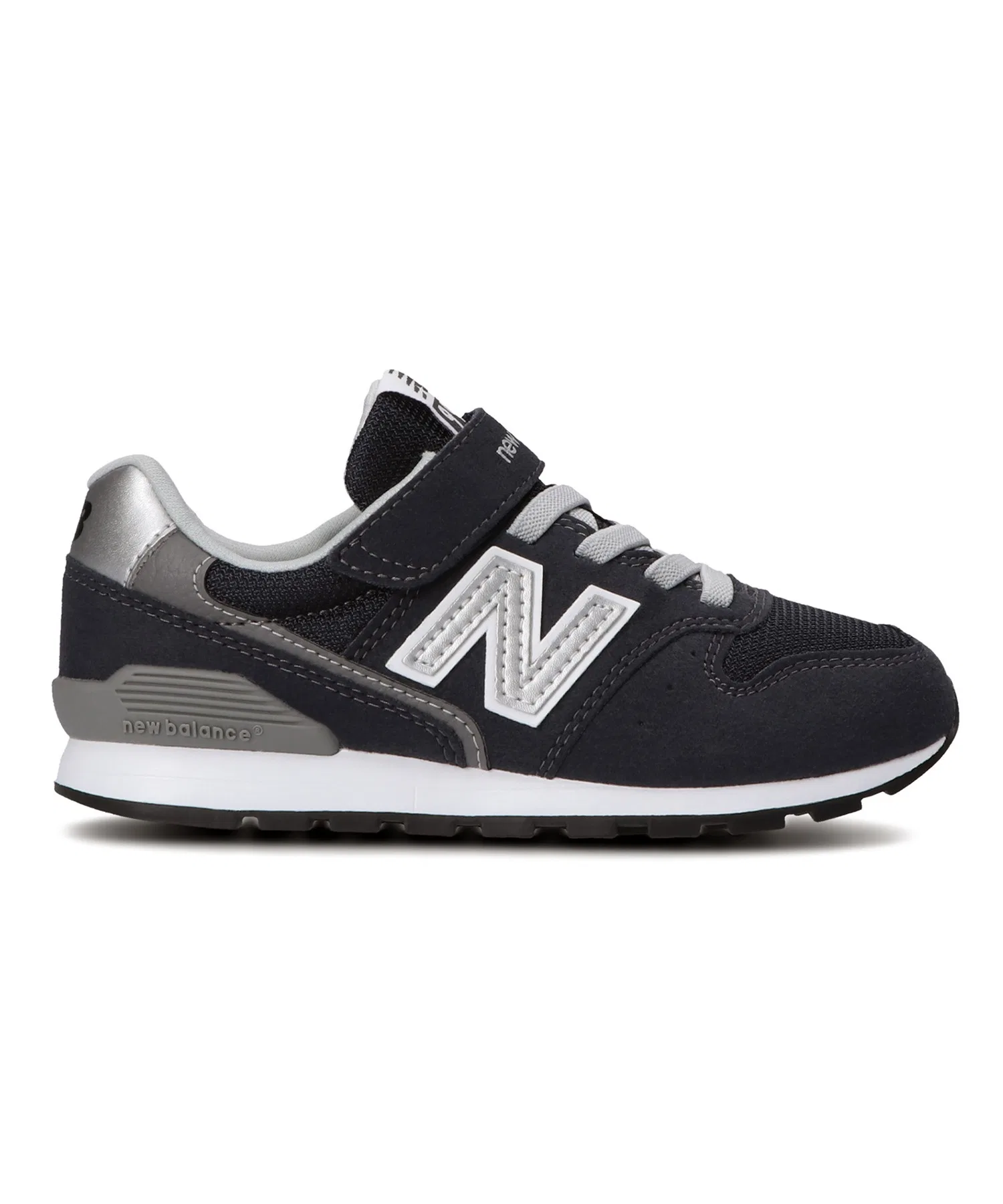 Детские кроссовки New Balance 996 на липучках для спорта и прогулок чёрные — фото 4