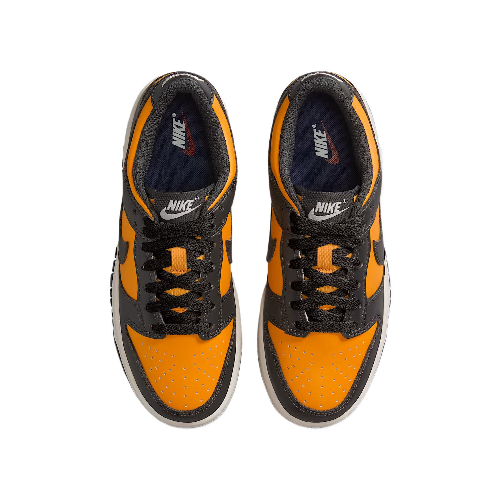 Детские кроссовки для скейтбординга Dunk Low Top Nike, желтый/черный/белый — фото 3