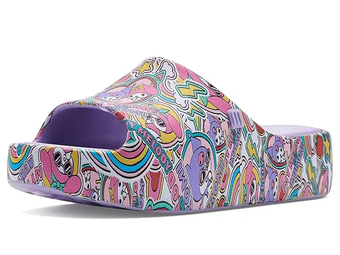 Сандалии Free Platform Slide Hello Kitty Mini Melissa, Glitter Pink