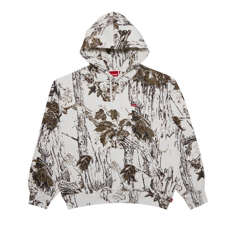 

Толстовка Supreme Small Box Hooded 'Snow Camo', белый