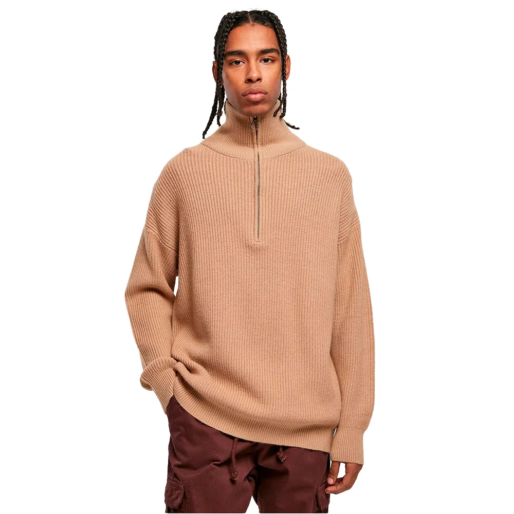 

Свитер Urban Classics Oversized Knitted half zip, бежевый