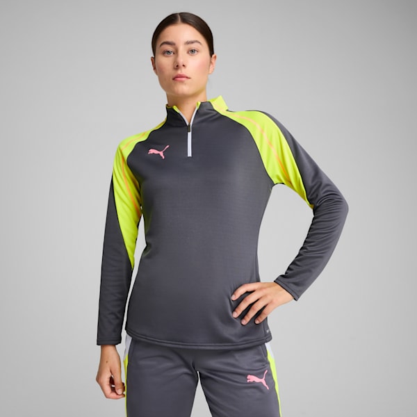 

Женская футболка с застежкой-молнией на четверть Individualblaze Puma, серый