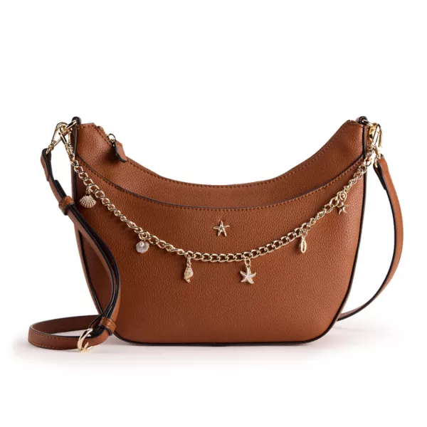 

Сумка через плечо Gianna с цепочкой Lc Lauren Conrad, цвет saddle