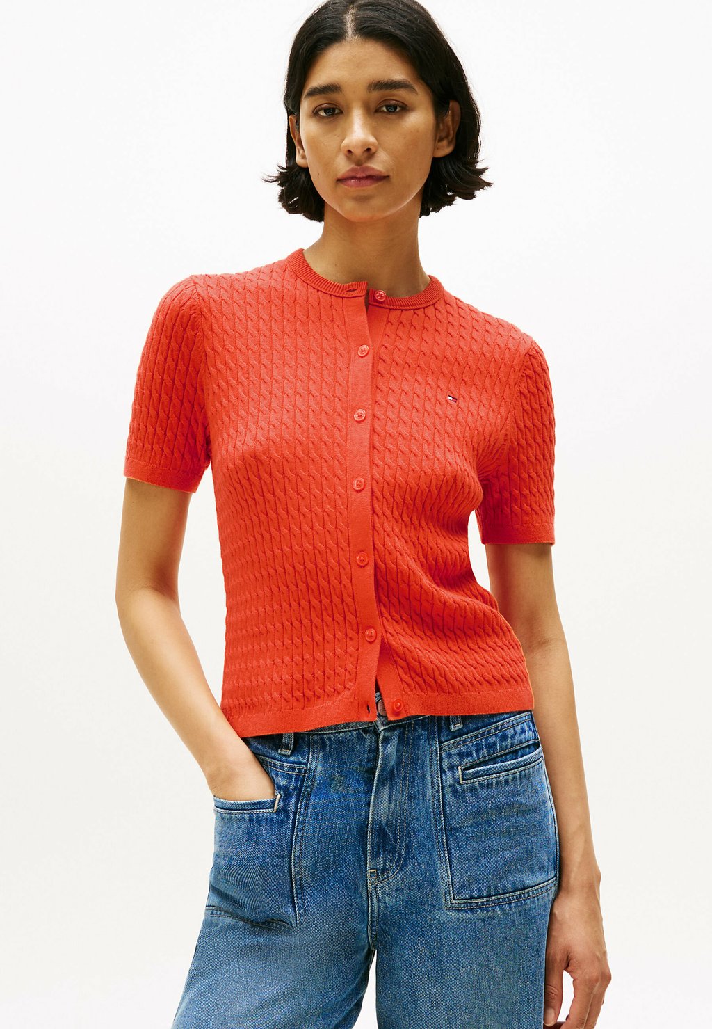 

Кардиган CABLE CARDI Tommy Hilfiger, оранжевый