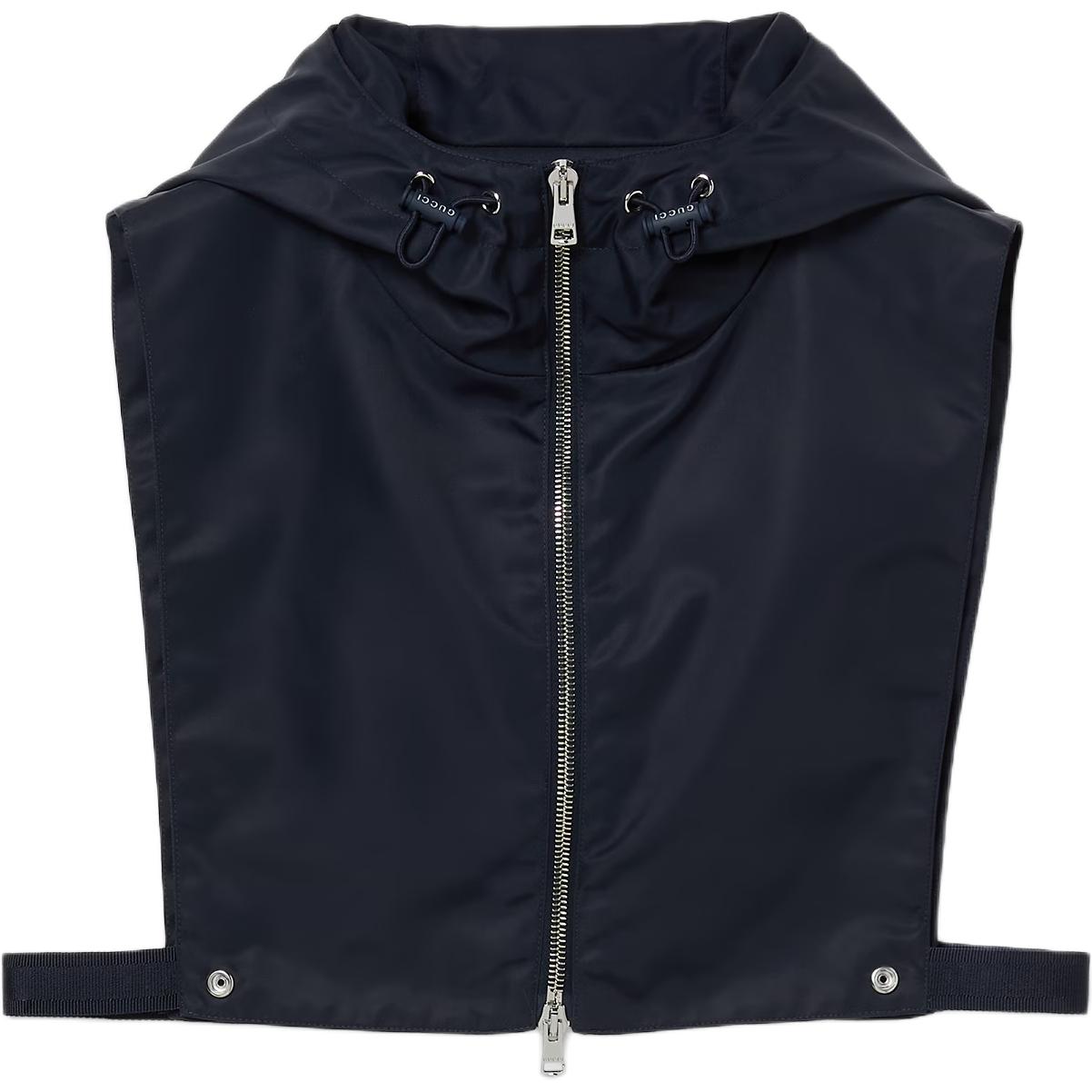GUCCI Нейлоновая куртка твил с нашивкой, Dark Blue — фото 4