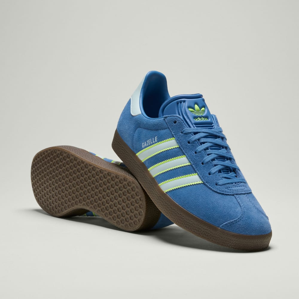 

Кроссовки Adidas Gazelle Charlotte FC 2025 Archive Shoes, цвет Focus Blue/Almost Blue/Hi-Res Yellow