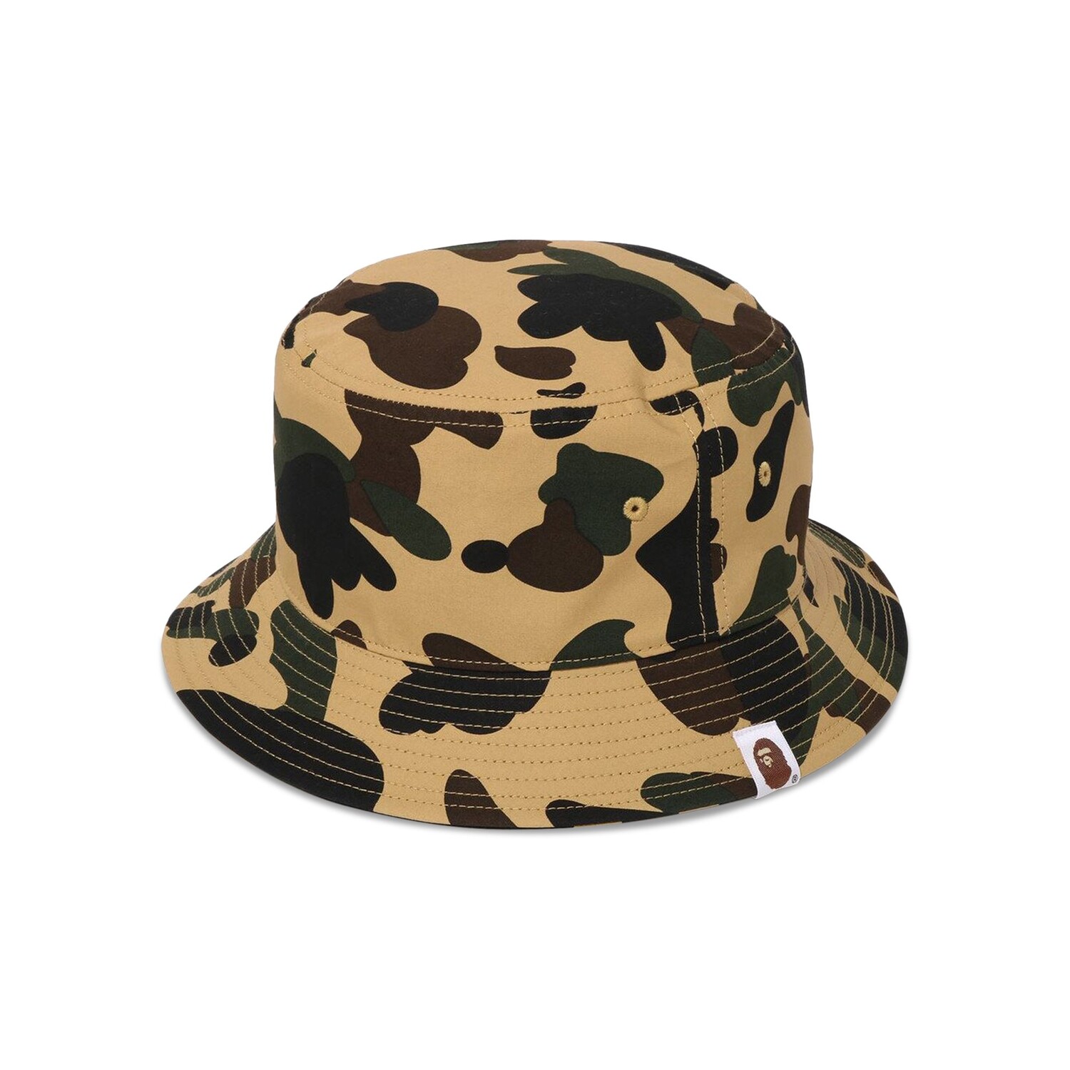 

Панама-ведро с камуфляжным принтом BAPE 1st, Желтый