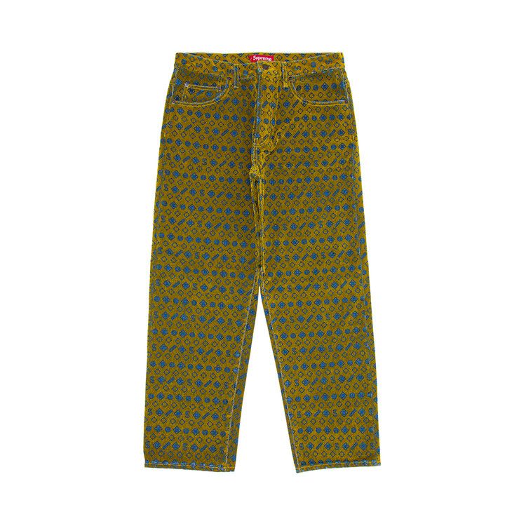 

Джинсы Supreme Flocked Loose Fit Jean, Mustard
