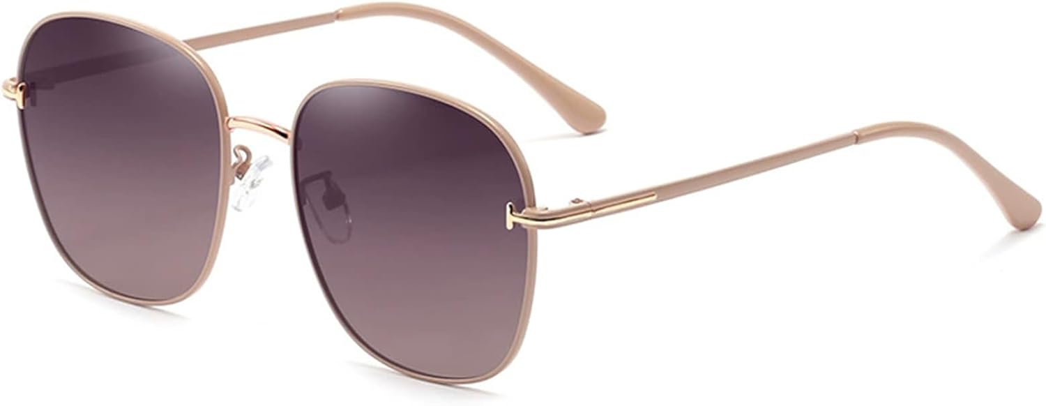 

Женские квадратные поляризованные солнцезащитные очки – ретро-металлическая полноразмерная оправа, защита от УФ-излучения UV400, снижение бликов для вождения Bubmari, E