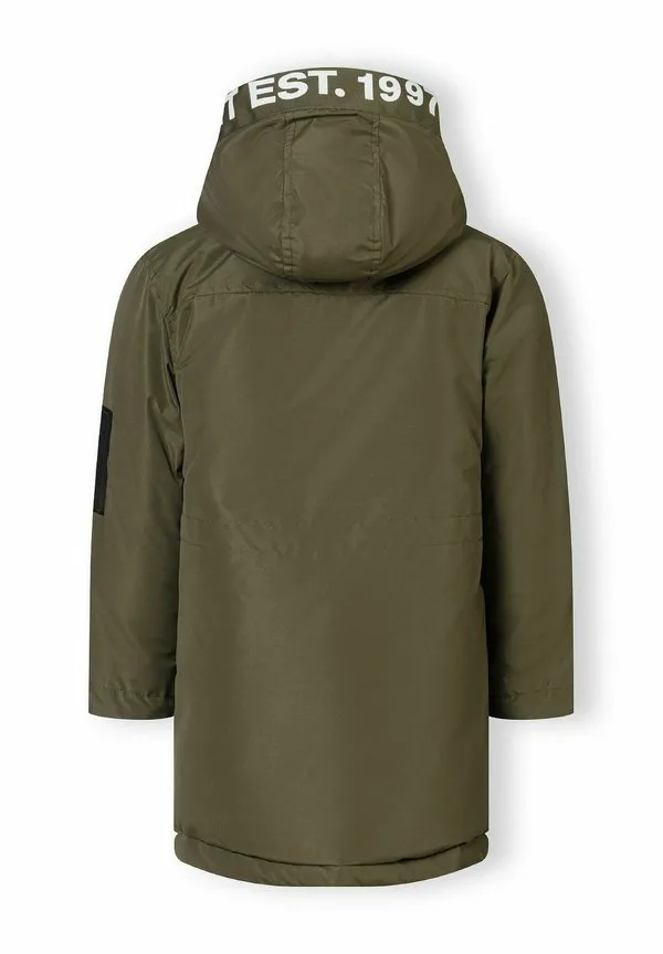 Теплая зимняя куртка с капюшоном в стиле милитари Minoti, Khaki — фото 3