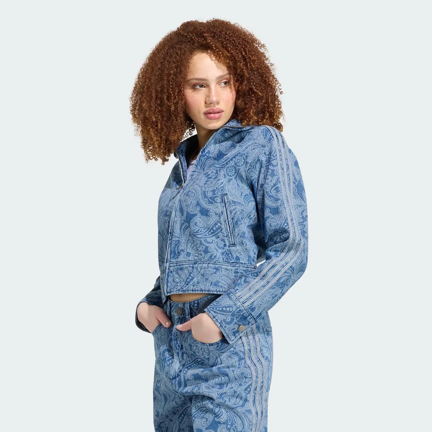 Куртка Adidas Originals Between-Season Liberty London Firebird из синего денима — фото 2