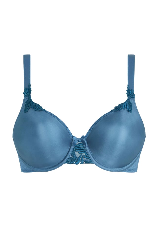 

Бюстгальтер Hedona на косточках с формованной вышивкой и декоративным бантом Chantelle, синий