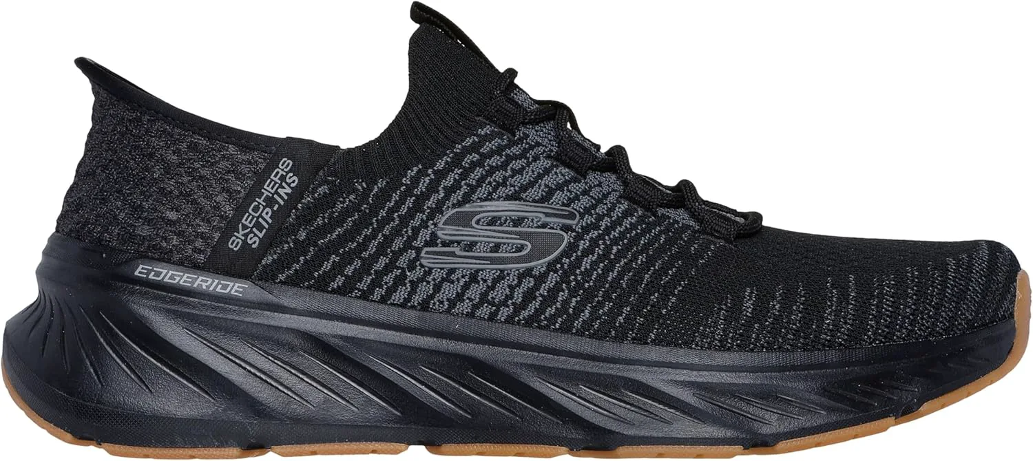 Мужские кроссовки Skechers Edgeride Raygo с легким надеванием без рук, черный — фото 3
