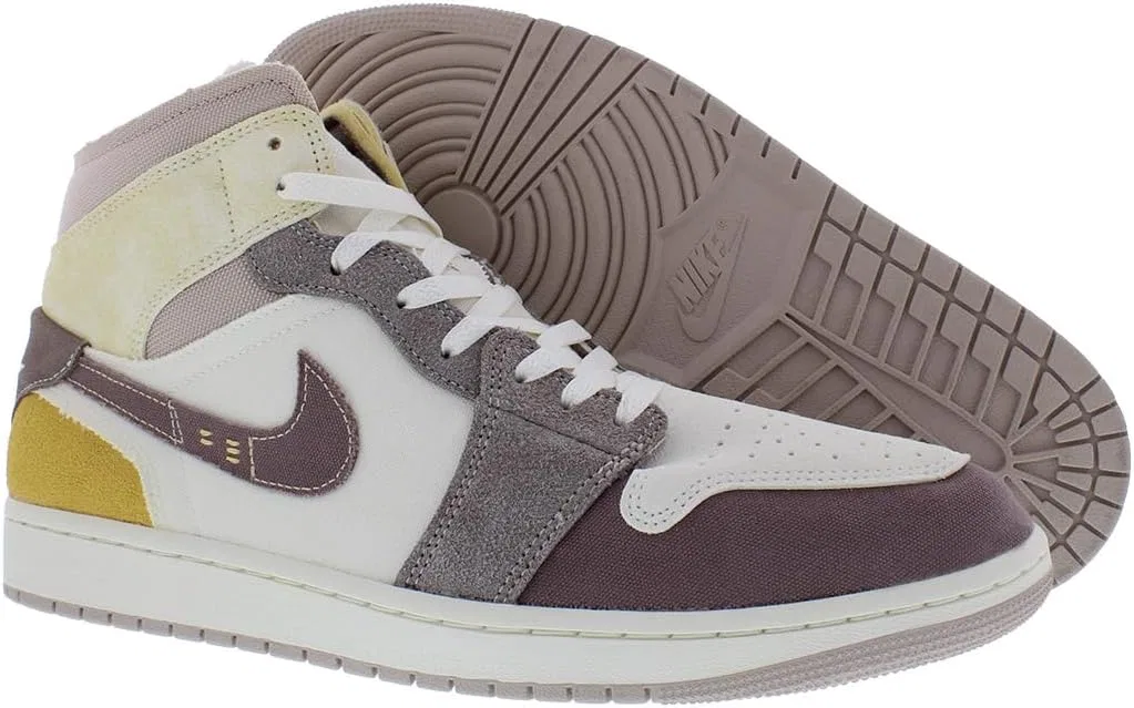 Кроссовки Nike Air Jordan 1 Mid, цвет Sail/Taupe Haze/Fossil Stone — фото 2