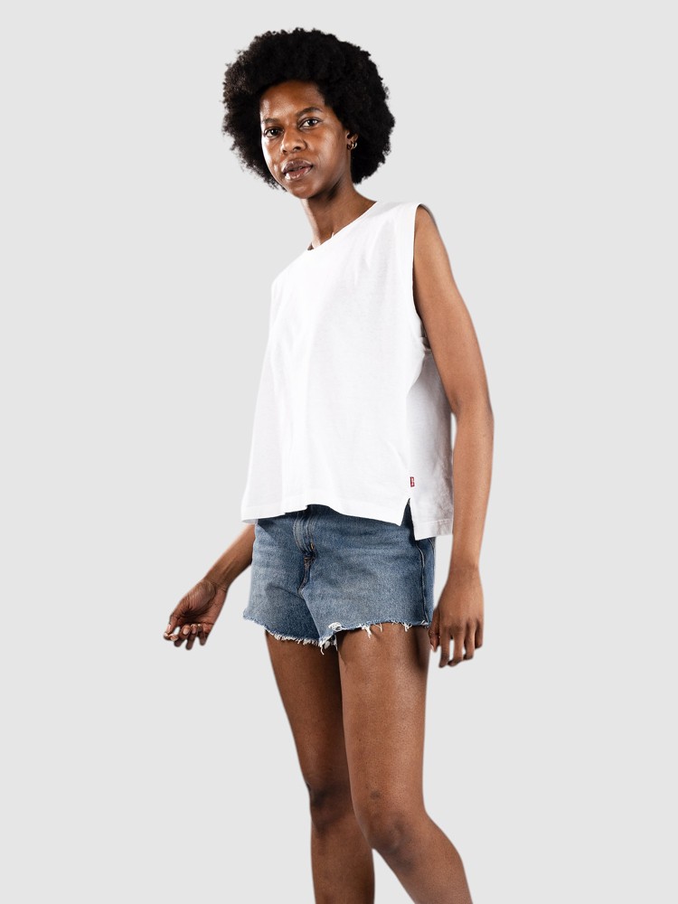 Топ танк Levi's Boxy Tank Top, white/slub — фото 3