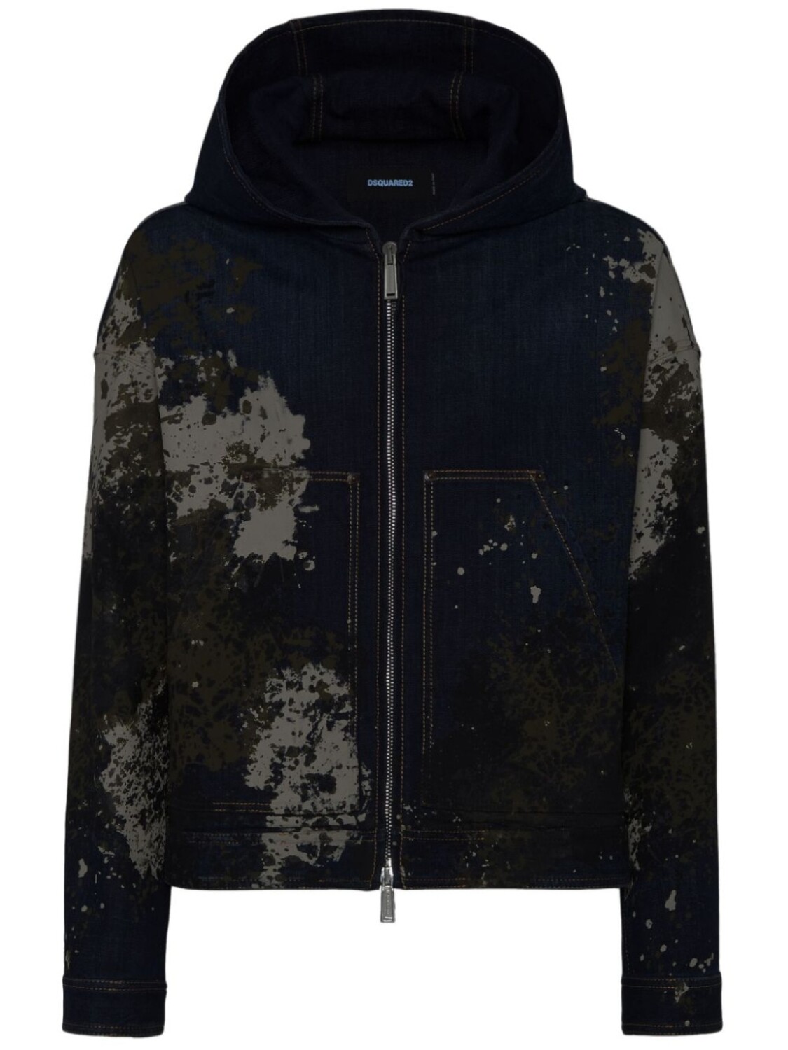 

DSQUARED2 джинсовая куртка с капюшоном, синий