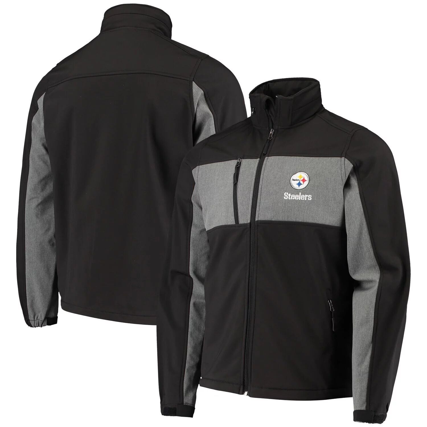 

Мужская куртка Dunbrooke Black Pittsburgh Steelers Circle Zephyr Softshell с молнией во всю длину